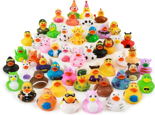 WQTHE Paquete de 30 patos de goma para Jeeps Ducking, pato flotante a granel de 2.3 pulgadas para niños, surtido de juguetes de baño para bebés,