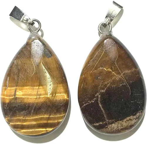 Miniatura 5 de LE SKY 12 colgantes de piedra natural en forma de gota de agua con forma de ágata de cristal facetado, piedra de Reiki para hacer joyas y collares