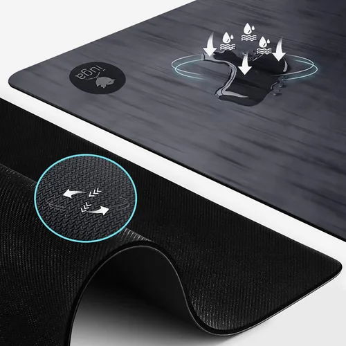 Miniatura 2 de IUGA Esterilla de yoga profesional antideslizante para pilates antidesgarros, respetuosa con el medio ambiente, esterilla de yoga caliente con Gris