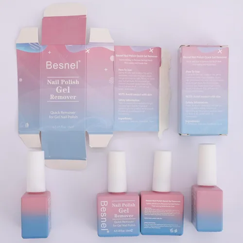 Miniatura 2 de Removedor de esmalte de uñas de gel, paquete de 3 unidades, removedor de esmalte de gel profesional, no irritante, rápido y fácil, kit