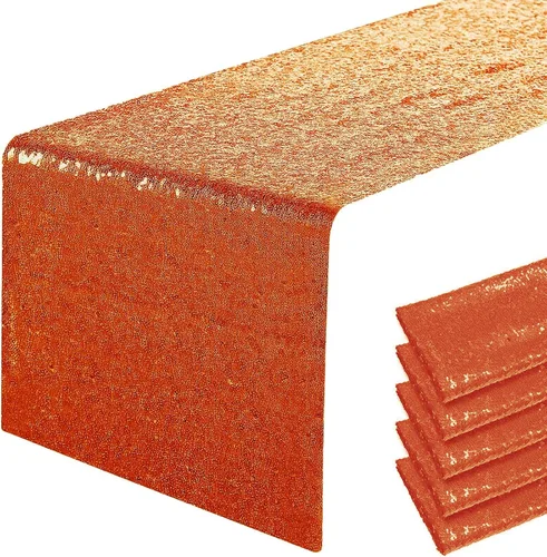 Miniatura 8 de Pufogu - Camino de mesa de lentejuelas brillantes de 12 x 72 pulgadas para fiestas de cumpleaños, decoración de bodas, despedidas de soltera