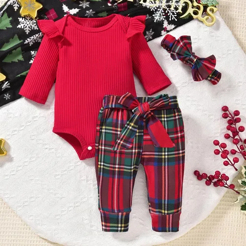 Miniatura 172 de Aalizzwell Conjunto de mameluco acanalado para bebé recién nacido prematuro para otoño e invierno