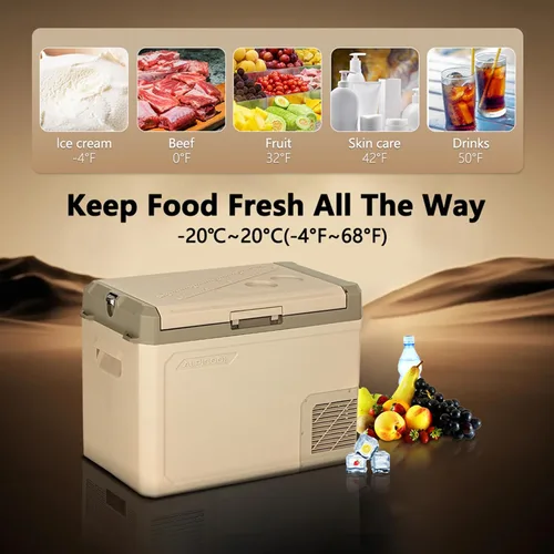 Miniatura 6 de Alpicool Refrigerador portátil GE30 de 30 cuartos de galón, congelador de coche de 12 voltios, refrigerador de enfriamiento rápido, con 12/24 V CC