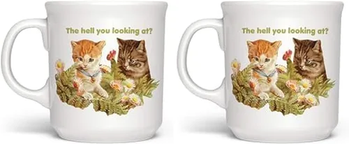 Miniatura 6 de Genuine Fred Taza de cerámica con texto en inglés "Say Anything", de 16 onzas, multicolor, apta para lavavajillas