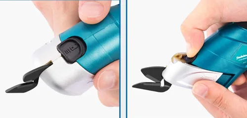 Miniatura 6 de Tijeras eléctricas de tela inalámbricas recargables con 2 cuchillas de corte, potente herramienta de corte para cuero, cartón, papel, álbumes