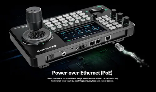 Miniatura 6 de Controlador de joystick de cámara PTZ AVKANS PowerJoy, controlador de teclado de cámara PTZ IP NDI con joystick 4D para transmisión en vivo