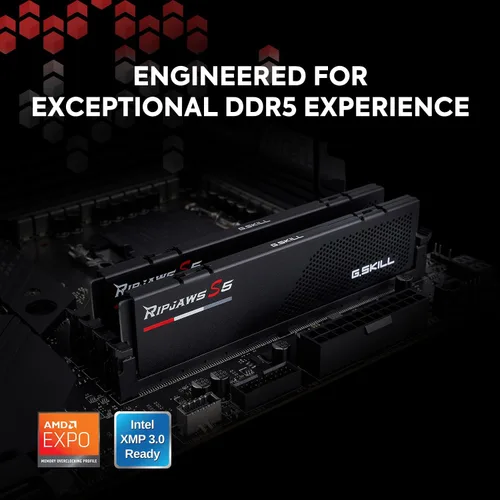 Miniatura 2 de G.SKILL Ripjaws Serie S5 DDR5 RAM (Intel XMP 3.0 y AMD Expo) 16 GB (1 x 16 GB) 6000MT/s CL36-36-36-96 1.35V Memoria de computadora de escritorio