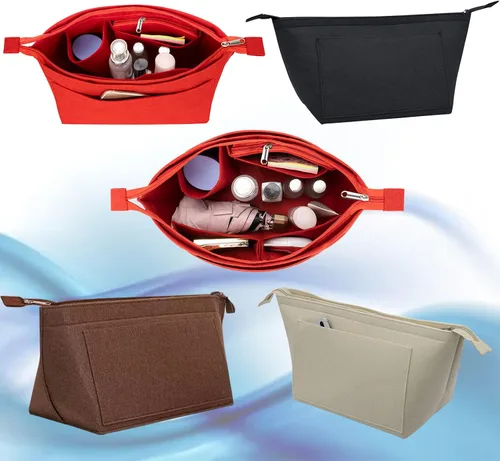 Miniatura 7 de Lckaey Organizador de inserción de bolso para Neverfull pm Shaper bolso organizador kit inserto 1070Claret-S