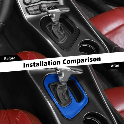 Miniatura 2 de Voodonala para Dodge Challenger 2015-2023, cubiertas de panel de cambio de marchas centrales, decoración, accesorios de recorte para Dodge