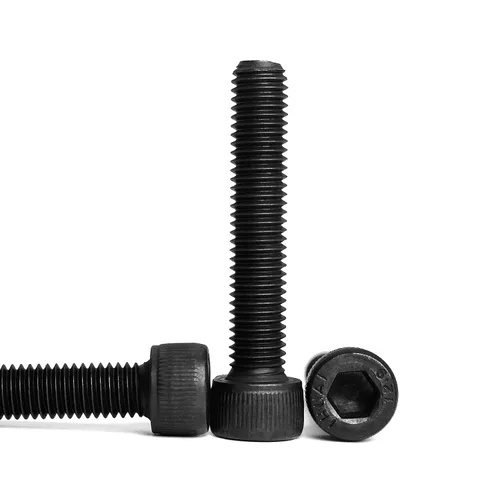 Miniatura 8 de Tornillos de cabeza hueca M4 x 0.236 pulgadas, tornillos hexagonales de acero de aleación de grado 12.9, acabado de óxido negro, totalmente roscado