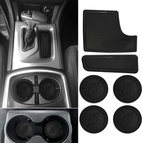 Auovo alfombrillas antipolvo para auto, accesorios, portavasos, 6 piezas por juego