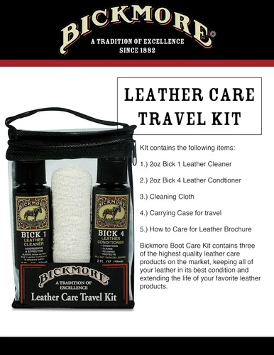 Miniatura 4 de Bickmore Kit de cuidado de viaje para zapatos y botas de cuero: repara, pule y brilla artículos de cuero en la carrera