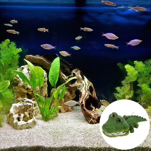 Miniatura 6 de iplusmile Adornos de pecera, adorno de acuario, decoración de animales, acuario, caimán acuario, decoración de paisaje, decoración de acuario