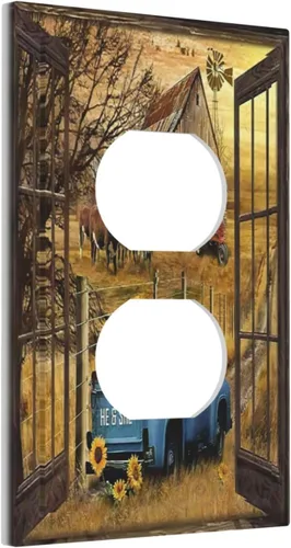 Miniatura 64 de Rainbow in the Clouds - Placas de Pared de Doble Interruptor de 2 Posiciones, Panel de Arte Rosa, Cubierta de Interruptor de Luz, Placa Frontal Arco