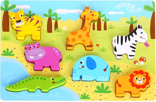 Miniatura 10 de Exclusivo juego de rompecabezas de Learning Curve My First Animals de Amazon para niños, multicolor