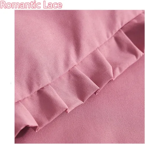 Miniatura 6 de Cama, Color sólido Dormitorio Juego de ropa de cama compatible con Queen Matrimonial Cama Doble Edredón Funda de Edredón Funda de Almohada Sábanas