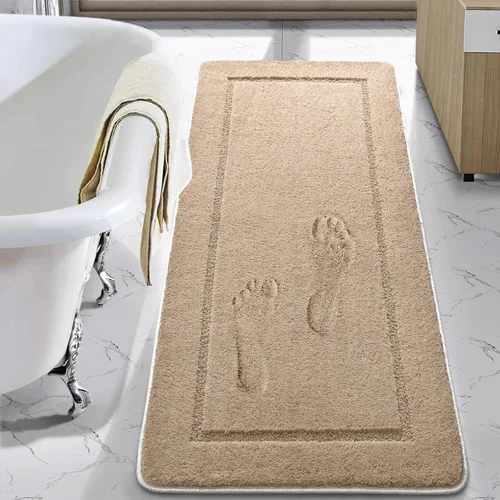 LOCHAS Alfombras de baño luminosas antideslizantes corredor de 24 x 70 pulgadas, alfombras de baño extrasuaves y cómodas, alfombras de microfibra