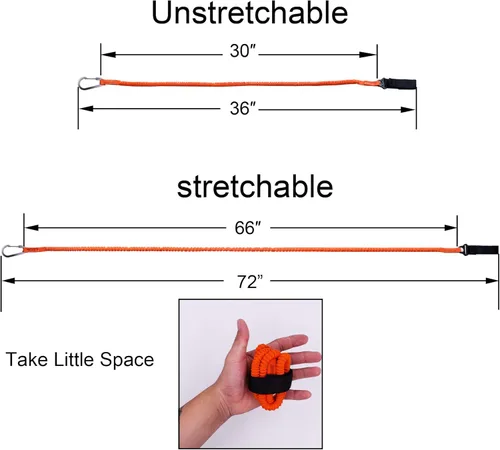 Miniatura 2 de YYST Correa de paleta naranja Paddle Holder Tool Lanyard - Sin paleta