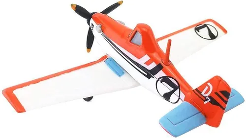 Miniatura 2 de Secxifeo Pixar Planes No.7 Dusty Crophopper 1:55 Metal Diecast Juguetes Educativos Aviones Modelo 1