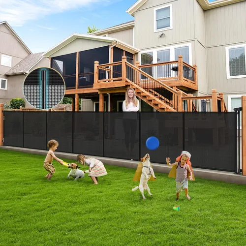 Miniatura 15 de Puertas retráctiles para bebés de 180 pulgadas extra anchas, puerta retráctil para perros de 42 pulgadas extra alta para entradas, actualización