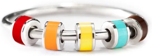 STORYJEWELLERY Anillo giratorio, anillos de plata de ley 925 para la ansiedad para mujer, anillo giratorio, anillos de plata silenciosos para el