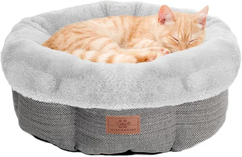 Miniatura 16 de WINDRACING Camas para gatos de interior, cama para gatitos, cama para perros de razas extra pequeñas, cama para cachorros, cómoda y duradera