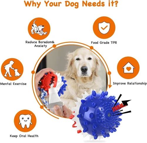 Miniatura 2 de Juguete para perros con ventosa para masticadores agresivos, bola de cuerda para perro, juguete interactivo de tira y afloja, juguete de tira