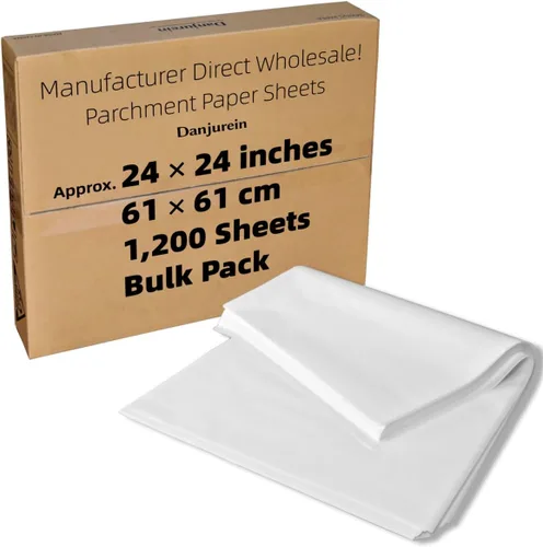 Miniatura 24 de Cuadrados de papel pergamino pequeños comerciales de 4 x 4 pulgadas (43,200 hojas), sin blanquear, antiadherentes, precortados, para envoltorios