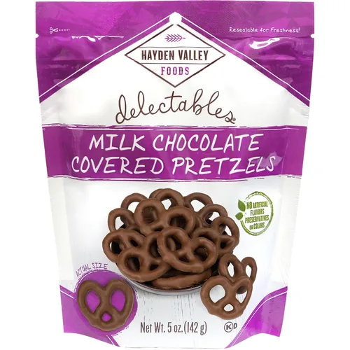 Miniatura 23 de Hayden Valley Foods Pretzels cubiertos con sabor a yogur de arándanos Bolsas de 5 onzas (paquete de 3) Sin sabores artificiales, conservantes