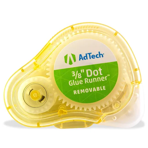 Miniatura 2 de AdTech Alfombra de pegamento con puntos adhesivos extraíbles, transparente, 0.375 pulgadas, 3 unidades (paquete de 12)