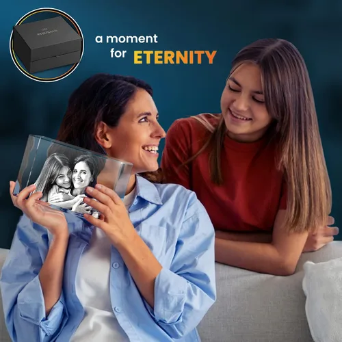 Miniatura 7 de STRONGUS Regalo personalizado de fotos de cristal 3D para papá, imagen grabada personalizada en cristal óptico de primera calidad, recuerdo