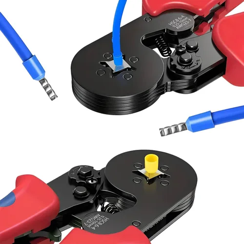 Miniatura 4 de MMOBIEL Kit de herramientas de crimpado de virola de 1250 piezas, AWG de 23 a 7 tamaños, kit de herramientas de trinquete autoajustable profesional