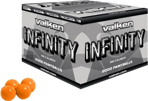 Miniatura 5 de Valken Infinity Paintballs - 68cal - 2,000ct Naranja