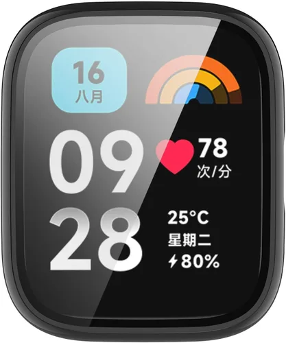 Miniatura 2 de Funda de cobertura completa con protector de pantalla compatible con Redmi Watch 3/3 Lite/3 Active, Disscool PC y Real Glass Reemplazar la funda