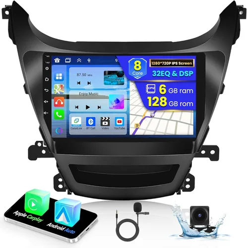 Miniatura 13 de [4+64G] Android 15 Estéreo de coche para Hyundai Elantra 2014 2015 2016, Hikity 9 pulgadas IPS pantalla táctil Elantra Radio inalámbrico Carplay