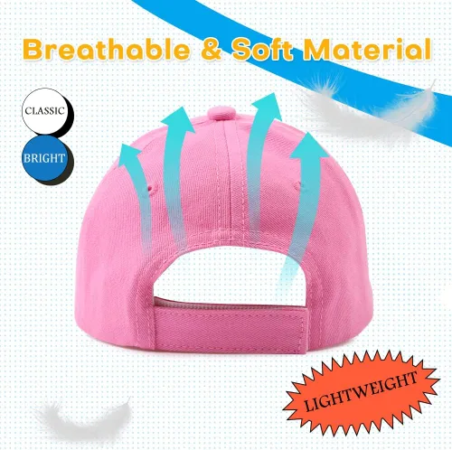 Miniatura 102 de Peecabe Gorra de béisbol para niños pequeños, unisex, de algodón, ajustable, para bebés, niños, gorra de béisbol para niñas de 1 a 5 años