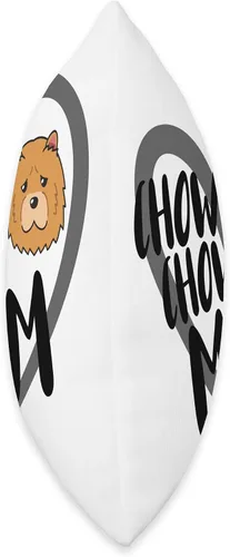 Miniatura 2 de Chow Chow Lover Apparel Heart Funny Chow Dog Mom Mother's Day Throw Pillow, 16x16, Multicolor