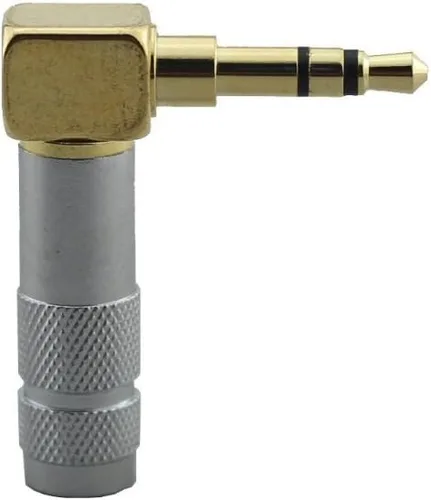 Miniatura 3 de [2 piezas] Conector de soldadura chapado en oro del enchufe macho de ángulo recto de 0.138 in [Wv-lstp-2]