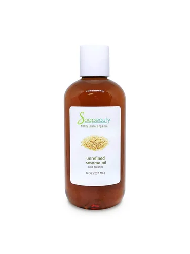 Miniatura 5 de Aceite de sésamo portador de virgenes sin refinar tostado prensado en frío de 4 onzas a 1 libra (48 onzas (3 x 16 onzas)