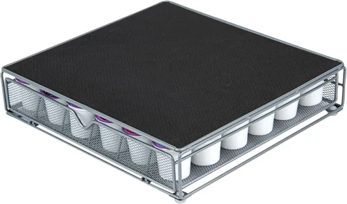 Miniatura 15 de Restaurantware Soporte para cápsulas de café de 15.16 x 13.58 x 3.35 pulgadas, organizador de cápsulas de café de hierro para 36 K-Cup, cajón