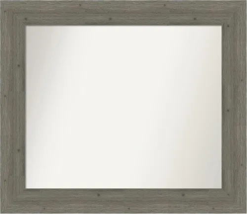 Miniatura 98 de Amanti Art Espejo de baño gris para sobre el fregadero, 27 x 27 pulgadas, espejo de tocador cuadrado gris, marco de madera rústica de campo medio