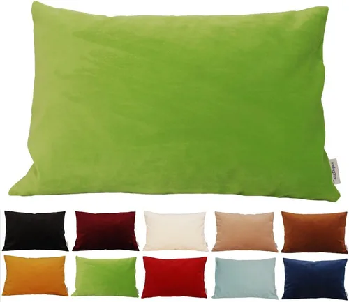 Miniatura 104 de TangDepot - Funda de almohada lisa de terciopelo, funda de cojín supersuave de lujo, muchas opciones de colores y tamaños