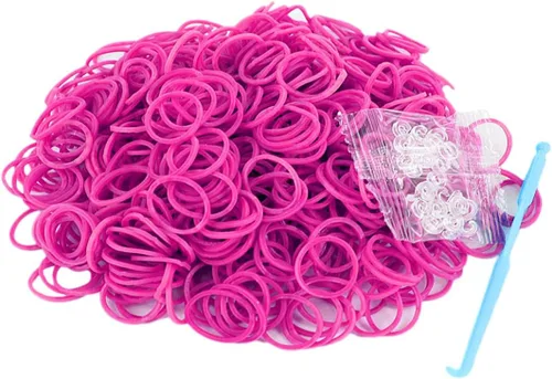 Miniatura 21 de Kit de 3000 bandas de goma de telar con 75 clips, 5 ganchos, kit de fabricación de pulseras de primera calidad para niños, tejer, regalo de A-Café