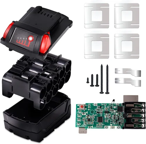 Carcasa de Batería 18V 10-Celdas 3.0Ah 4.0Ah 5.0Ah 18650 Repuesto para Carcasa de Plástico Rota de Batería Milwaukee M18 Pieza de Repuesto Kit de