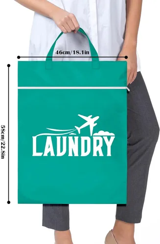 Miniatura 4 de Fiodrimy 2 bolsas grandes de viaje para lavandería, lavables, impermeables, para ropa sucia, trajes de baño, ropa de entrenamiento y gimnasio