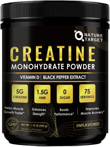 Monohidrato de creatina micronizada para mujeres y hombres, polvo de creatina para hombres y mujeres para mejorar el rendimiento y la fuerza, apoyar