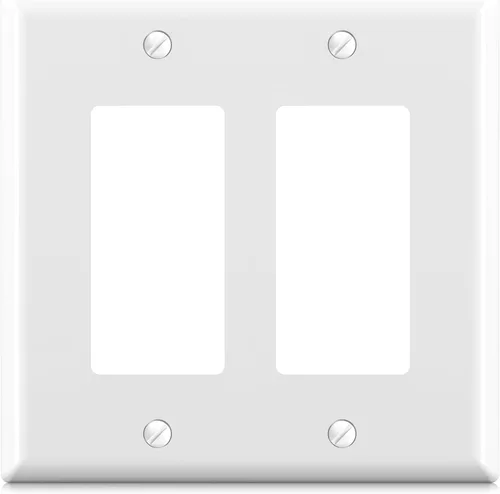 Miniatura 8 de ELEGRP Placas decorativas de pared de 3 posiciones, tamaño mediano 4.88" H x 6.75" L, cubierta frontal termoplástica irrompible para interruptor