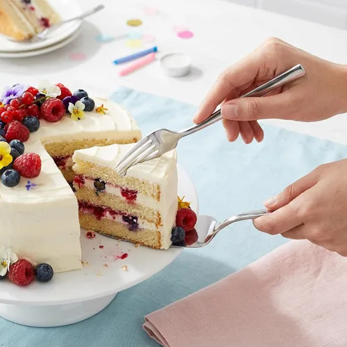 Miniatura 5 de Tenedores de postre de 12 piezas, tenedor de ensalada de acero inoxidable