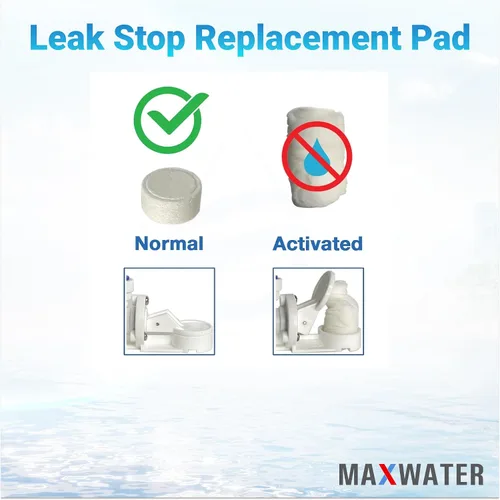 Miniatura 4 de Max Water Detector de fugas – Almohadilla expansible para válvula de cierre de ósmosis inversa (0.669 in) – Paquete de 2