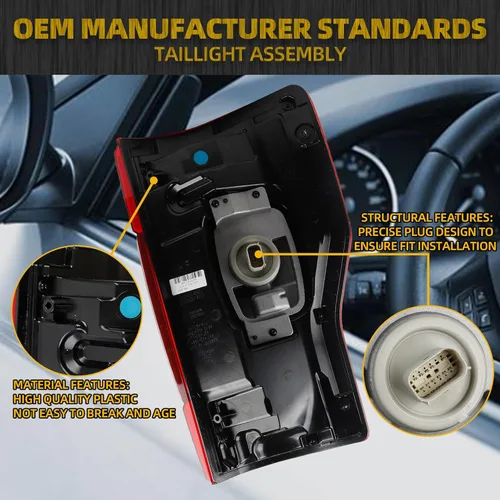 Miniatura 5 de Dasbecan Conjunto de luz trasera LED para lado izquierdo del conductor Compatible con Ford F250 F350 F450 2020-2022, puede instalarse en la luz